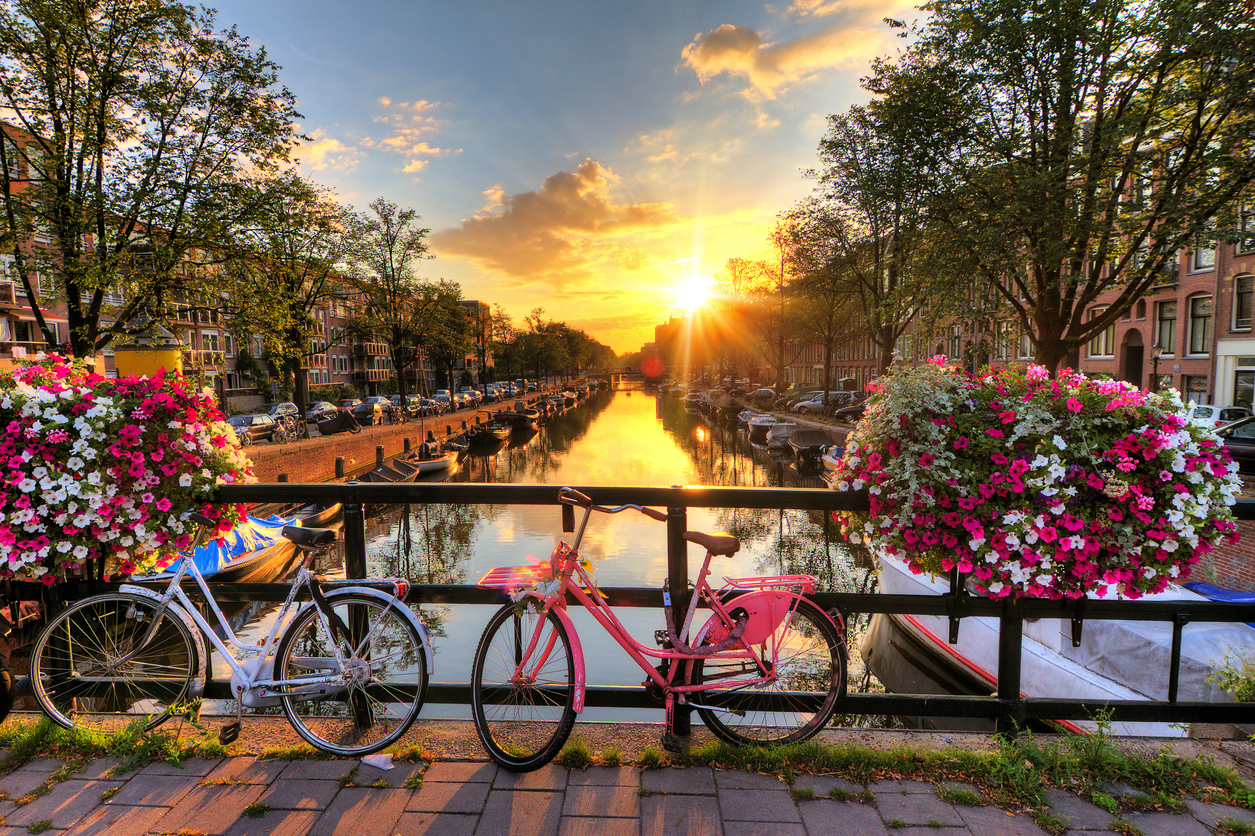 Amsterdam zonsondergang